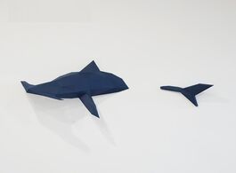 Foto van Speelgoed 3d paper model handmade shark diy wall papercraft home decor decoration puzzles educationa