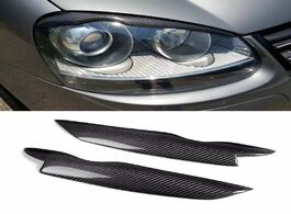 Foto van Auto motor accessoires carbon fiber car headlight head light lamp eyebrow sticker decoration cover t