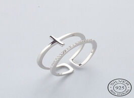 Foto van Sieraden ol geometric bridal cross personality ring 925 sterling silver for women birthday party fin