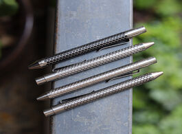 Foto van Gereedschap mack walker titanium alloy ballpoint click pen tactical mechanical edc