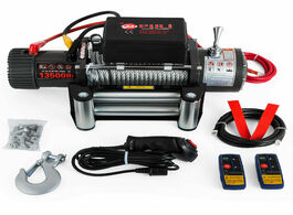 Foto van Gereedschap vevor 12v electric winch with 13500lbs 27m steel cable remote control box for atv traile
