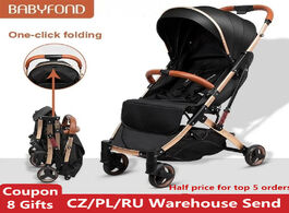 Foto van: Baby peuter benodigdheden babyfond 5.8kg light stroller gold frame car portable carriage umbrella ch
