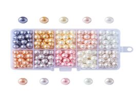 Foto van Sieraden pandahall mixed 10 colors 8mm pearlized round glass pearl beads for jewelry making diy hole