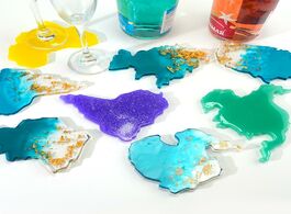 Foto van Sieraden seven continents coaster silicone mold resin for diy crystal epoxy map shape home decoratio