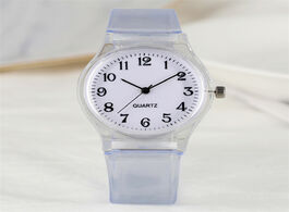 Foto van Horloge transparent silicone children s watches fashion round dial kids watch quartz wristwatch gift