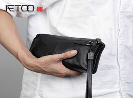 Foto van Tassen aetoo men s handbags leather soft casual long zip up wallets mobile phone bags