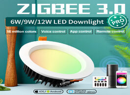 Foto van Lampen verlichting gledopto zigbee 3.0 smart ceiling downlight pro rgbcct 6w 9w 12w work with amazon
