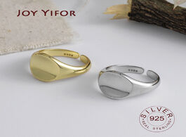 Foto van Sieraden authentic 925 sterling silver simple minimalist open adjustable finger rings for women roun