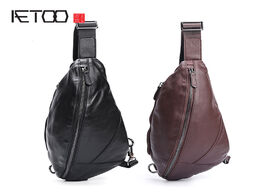 Foto van Tassen aetoo chest bag men s leather leisure shoulder crossbody korean version of fashion waistband 