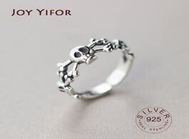 Foto van Sieraden vintage 925 sterling silver skull rings for women fashion trendy jewelry large adjustable a