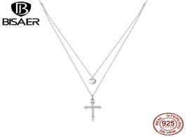 Foto van Sieraden bisaer key with vine necklace 925 sterling silver bright zircon chain link for female jewel