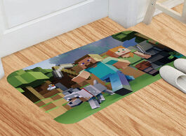 Foto van Speelgoed minecraft soft comfortable floor mats antislip rugs steve cartoon carpet bathroom kitchen 