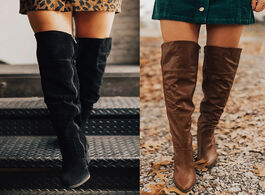 Foto van Schoenen faux suede slim boots sexy over the knee high women fashion winter thigh shoes woman botas 
