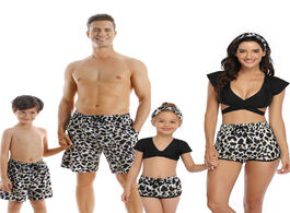 Foto van Baby peuter benodigdheden 2020 new summer beachwear family matching outfits leopard print mother dau