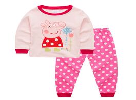 Foto van Speelgoed original peppa pig long sleeved pajamas set girls anime cartoon print warm nightwear child