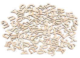 Foto van Huis inrichting 50pcs 100pcs unfinished wooden capital letters alphabet wood cutout discs for patchw