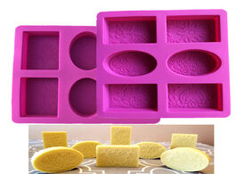 Foto van Huis inrichting 6 cavity rectangle oval silicone soap mold diy handmade form tray mould making craft