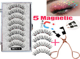 Foto van Schoonheid gezondheid lekofo 4 pairs magnetic eyelashes 6d with 8pcs magnet lashes natural curl faux