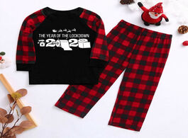 Foto van Baby peuter benodigdheden christmas children family pajamas set 2020 lattice printing long sleeve tw
