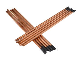 Foto van Gereedschap 5pcs new air carbon arc gouging rods copper flat round graphite electrode rod for dc gas