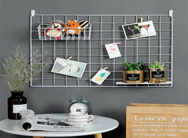 Foto van Huis inrichting nordic iron grid wall art decoration shelf home decor bedroom photos frame postcards