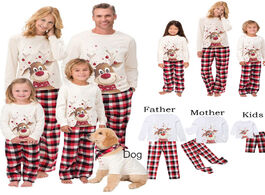 Foto van Baby peuter benodigdheden 2020 christmas family matching pajamas set deer adult kid clothes top pant