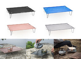 Foto van Meubels mini outdoor folding table portable ultra light aluminum alloy collapsible camping fishing d
