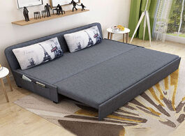 Foto van Meubels folding sofa bed 120 150cm nordic modern simple bedroom living room multifunctional adult la