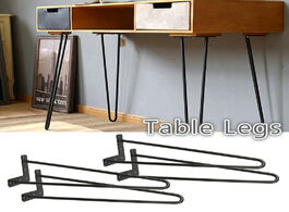 Foto van Meubels 41cm 4pcs kit simplicity black table legs furniture parts foot durable accessories hwc