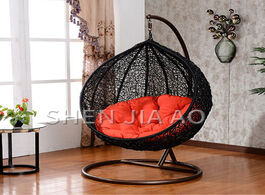 Foto van Meubels 1pc leisure hanging baskets rattan chairs adult balcony rocking swing chair outdoor garden w