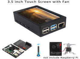 Foto van Computer raspberry pi 4 model b 3.5 inch touch screen 50fps 480x320 lcd with cooling fan abs case he