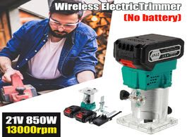 Foto van Gereedschap 21v wireless electric hand trimmer 850w brushless router wood carving machine milling gr