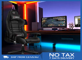 Foto van Meubels furgle office chair ergonomic gaming computer with body hugging leather boss armchair for wc