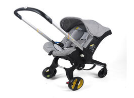 Foto van Baby peuter benodigdheden stroller 4 in 1 with car seat bassinet high landscope folding carriage pra