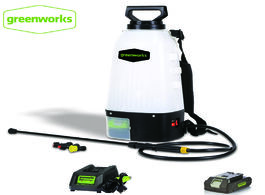 Foto van Gereedschap greenworks 24v battery 7l multi use continuous pressure backpack spray machine cordless 