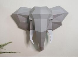 Foto van Speelgoed 3d paper model handmade elephant diy wall papercraft home decor decoration puzzles educati