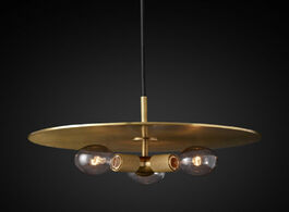 Foto van Lampen verlichting american rh lamp edison e27 g80 led chandelier hanging lighting gold black silver