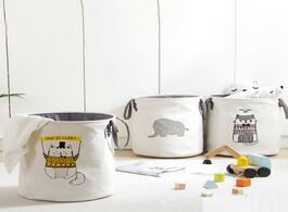 Foto van Huis inrichting cute cats elephant print toys holder bucket organizer foldable dirty laundry basket 