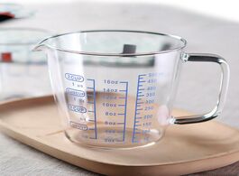 Foto van Huis inrichting measuring cup 250ml 500ml heat resisting glass milk water scale microwave tool kitch