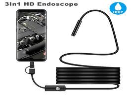 Foto van Gereedschap 7mm endoscope camera waterproof flexible ip67 micro usb inspection borescope for android
