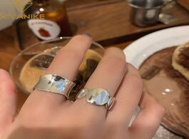 Foto van Sieraden xiyanike 925 sterling silver korean retro irregular wavy wide ring ins popular fashion hot 