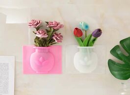 Foto van Woning en bouw silicone sticky wall magic plant vases container decorations leaves body accessories 