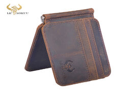 Foto van Tassen 2020 trend brand unisex quality leather design fashion gift slim wallet travel front pocket m