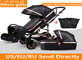 Foto van Baby peuter benodigdheden newborn stroller 3 in 1 high landscape carriages luxury travel pram qualit