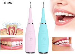 Foto van Huishoudelijke apparaten igrg ultrasonic teeth whitening cleaning device rechargeable dental flosser