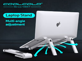 Foto van Computer coolcold lightweight laptop cooling stand plastic vertical foldable tablet bracket holder f