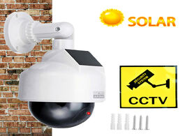 Foto van Beveiliging en bescherming cctv dummy camera fake solar power video surveillance outdoor flashing re