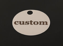 Foto van Sieraden 100pcs id tag stainless steel free engraving round blank circle charms custom name personal