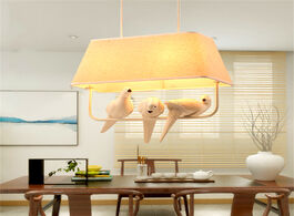 Foto van Lampen verlichting modern single small birds pendant lamps lighting fixture chinese resin bird fabri