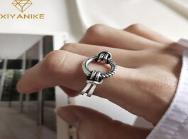 Foto van Sieraden xiyanike 925 sterling silver party rings for women couples vintage simple handmade geometri